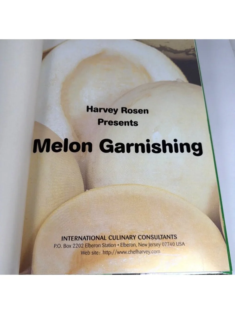 Vintage Set of 2 Harvey Rosen Garnish Book Bundle Hardcover Culinary Art Fruit